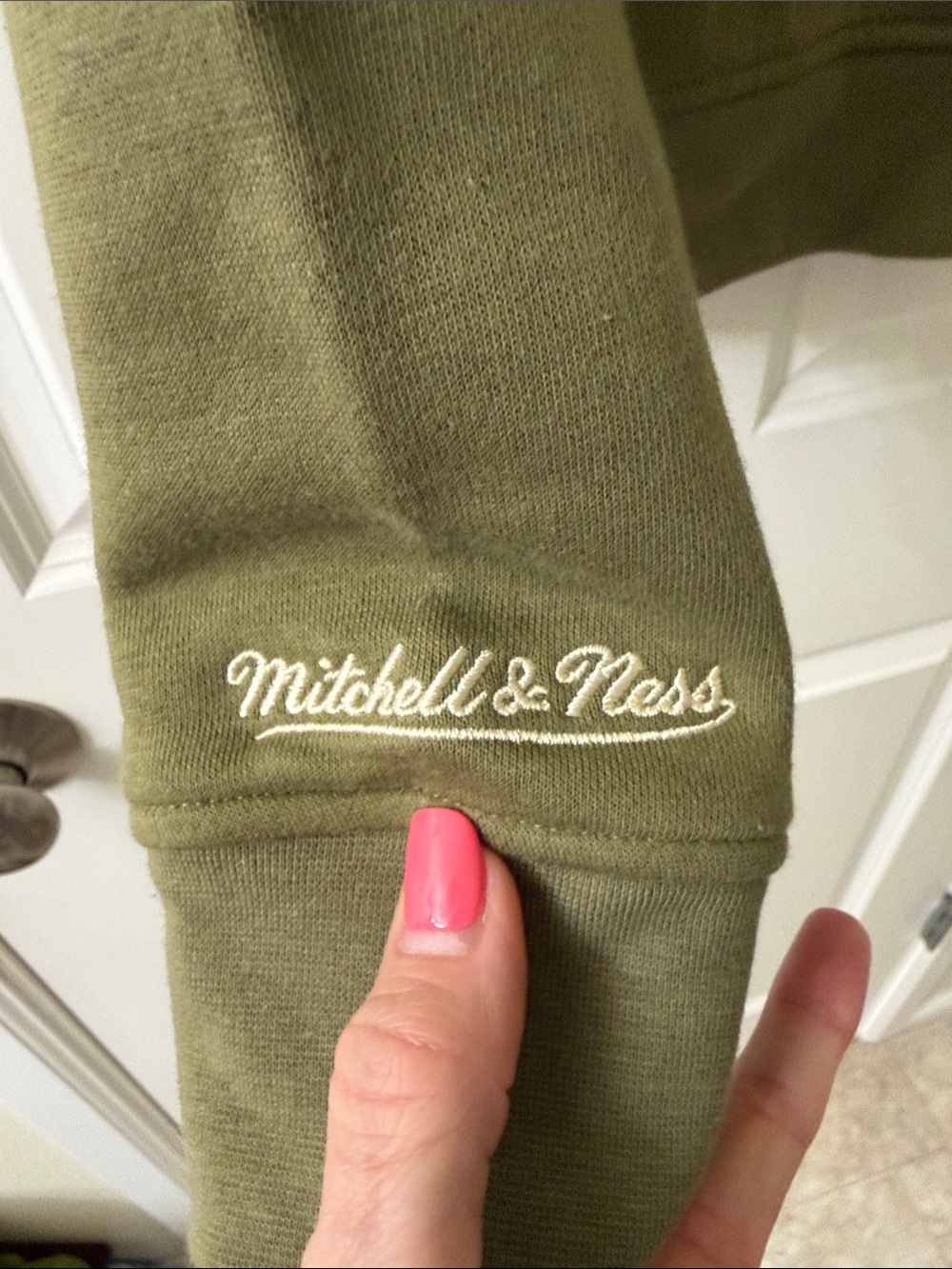 Mitchell & Ness Olive Green Philadelphia Eagles Pullover Sweatshirt - Picture 8 of 9